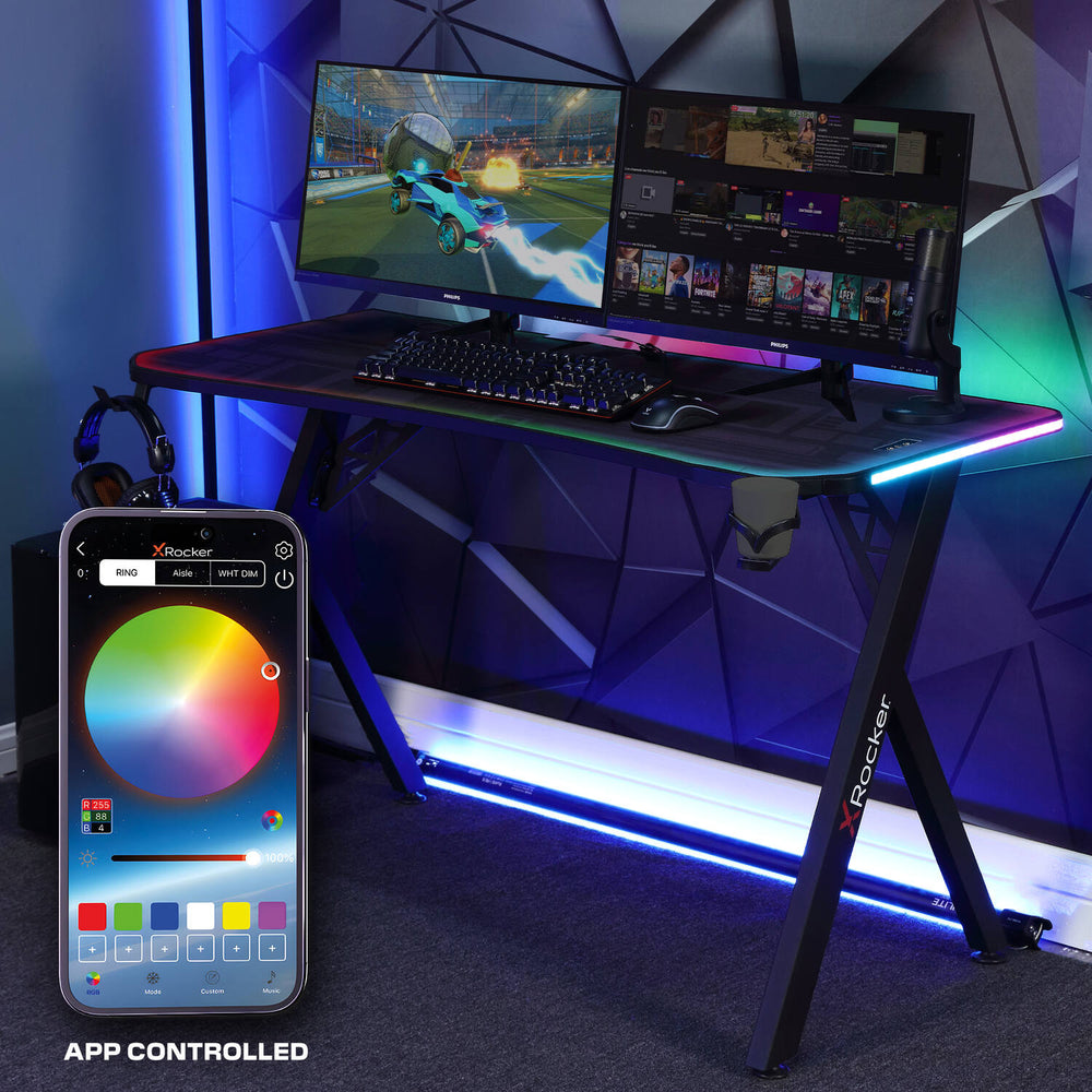 XL 140cm RGB Neo Motion SYNC™ Gaming Desk with App Controlled LED Lights