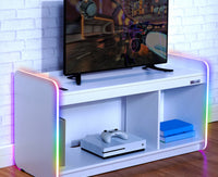 Electra TV Media Unit with Neo Motion SYNC™ App Controlled LED Lights - White