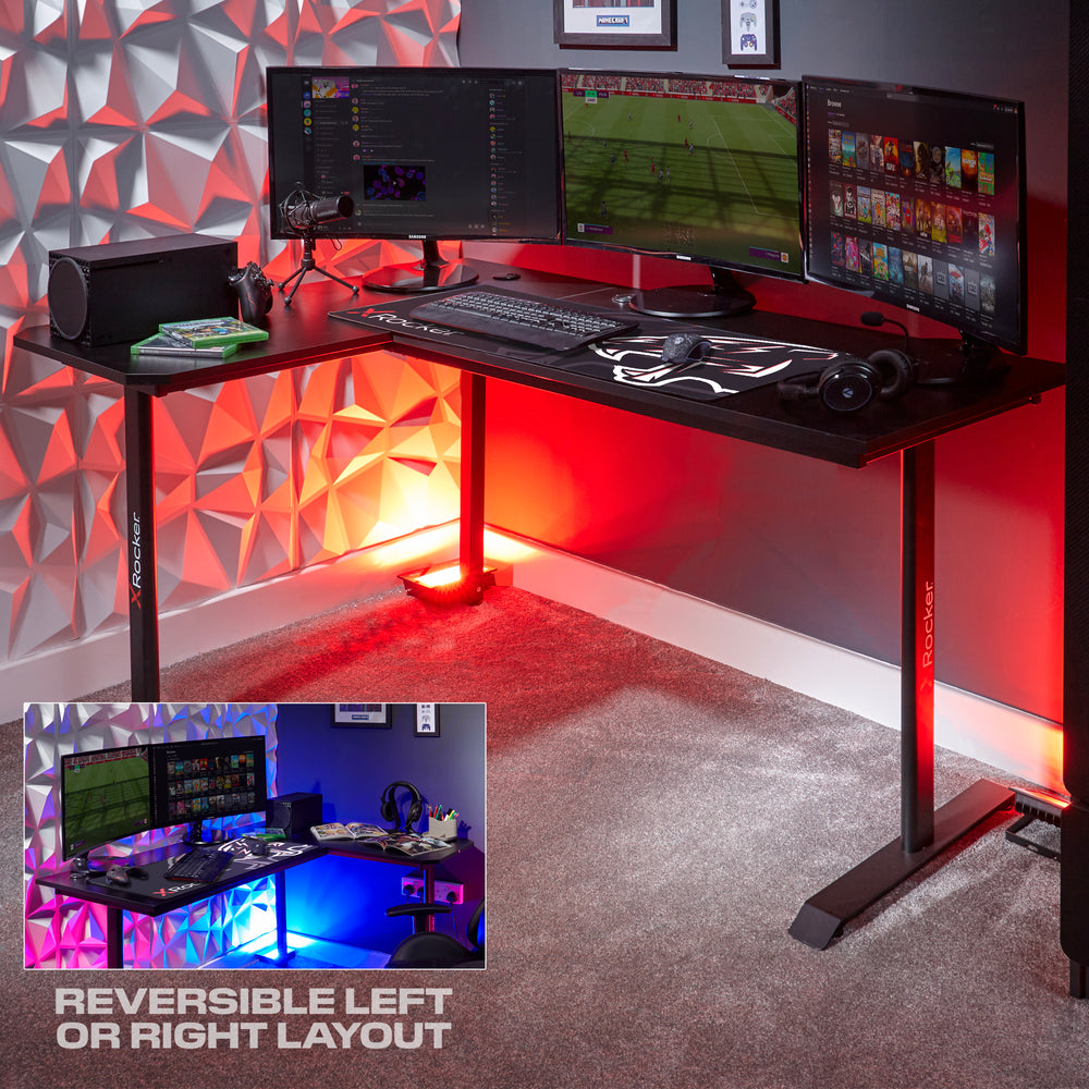 Panther XL 155cm Ambi Reversible L-Shape Corner Gaming Desk